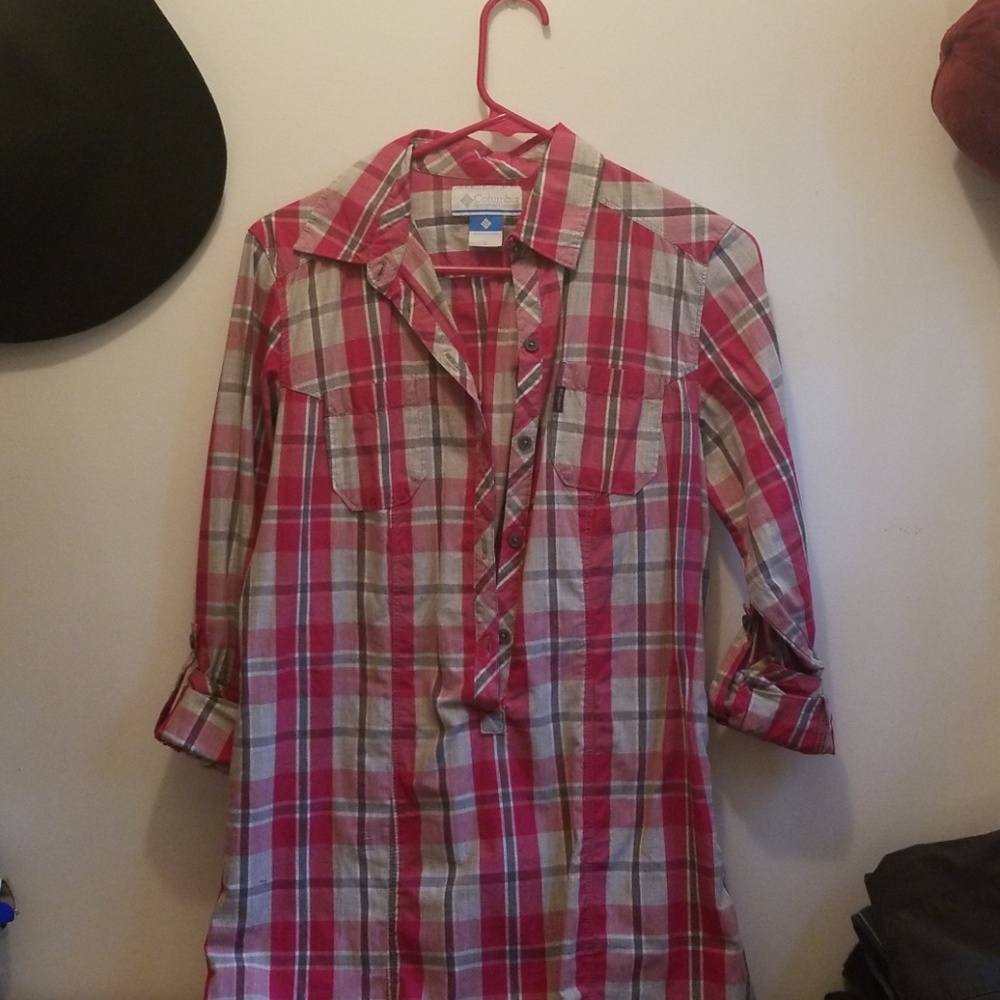 Plaid Dress red and pink Size small